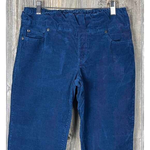 Chadwicks Blue Corduroy Pants 8P (29x27) Elastic Waist Pull On Cotton/Spandex - Picture 2 of 9